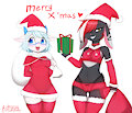 [Doodle] Merry X' Mas 2021 with BB and Sasha by Potzm
