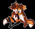 Foxes in love by HoneydewFox92