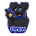 Drinky Doggo Badge/Sticker by OnyKR by drucifer