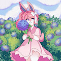 Flower bunny by Kamichi