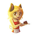 Chocolate cake waitress >w< by OtoriGin