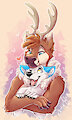 “Cuddling” by Kaotikjuju by WolfSkoll