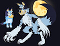 Werewolf Bluey by Luxioboi
