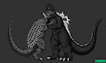 Godzilla vs Anguirus by Noki001