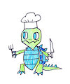 Kap the Snapping turtle Chef by MicroMoonman