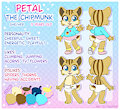 Petal the Chipmunk - Ref Sheet by DanielMania123