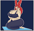 Big rabbit ready for yoga
