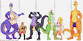 Dinosaurs Inc Line-up 02 by TriasTheDinoArtist