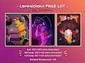 New Commissions Price List by MadyShell