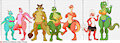 Dinosaurs Inc Line-up 03 by TriasTheDinoArtist