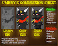 Commission Price (2022) (Most Recent) by Umbry