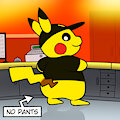 Pantless Pikachu by Nishi