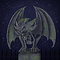 Shadow the Gargoyle - Inktober day 1 theme 'Gargoyle'