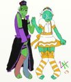 lolita donnie + pigion-toed mikey by LogicalXNonsense