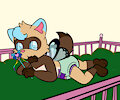 Widdle baby Slyther laying in the crib by Sparkledooks