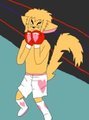 boxing kitten by gaki