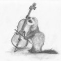Musical trio: cello ferret by Aquilion