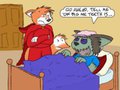 Red Riding Charlie and big "bad" wolf by kitsunechao