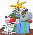 BunnyHugger at Christmas  by skylerbunny