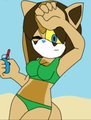 Liz in a bikini by lunathewolf321