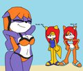 At the beach by lunathewolf321