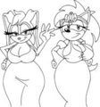 Two Lovely Mothers-Outline by KAIJUfreak